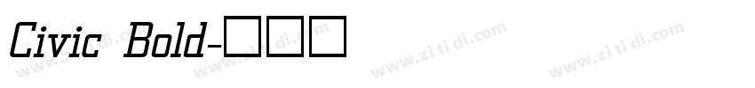 Civic Bold字体转换
